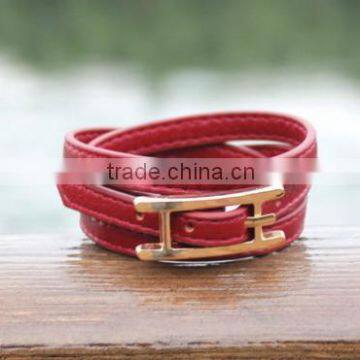 Fashion Design Charm Custom Bracelet Mens Leather Bracelet for Men photo-2