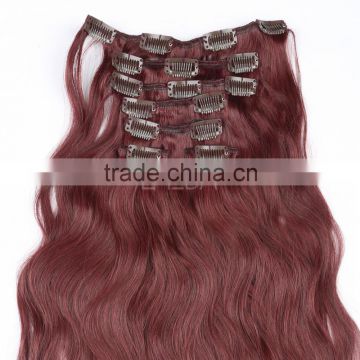 Grade 8A colored wavy clip in human hair extensions uk                        
                                                                                Supplier's Choice