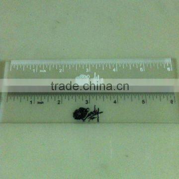 6 inch promotional clear acrylic ruler with laser logo