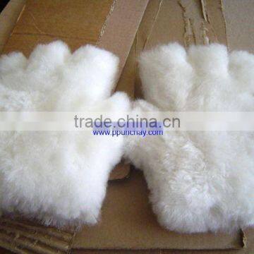 Warm fur Baby Alpaca Gloves Mittens Fingerless Peru