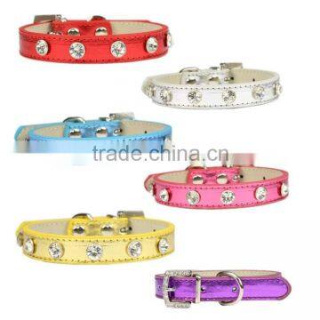 Pet Products Gold & Silver Festive Color Diamond 6 Color Pet Collar