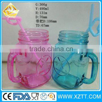 2016 competitive price best selling product in europe 480ml colored mason jar