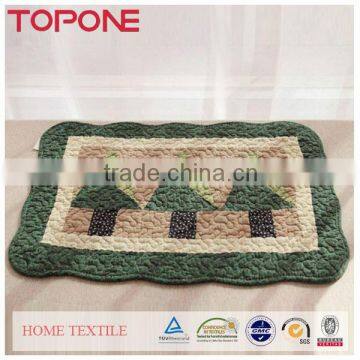 2014 New Design 100% polyester Tree Design Floral Washing Floor Mat