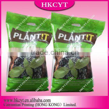 Plastic package bag for plant soil/ package bag with hang hole