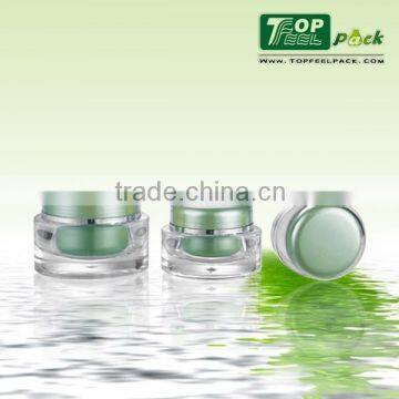 2015 High-end Acrylic Plastic Essential Cream Jar With Screw Cap 5g 15g 30g 50g 100g 200g