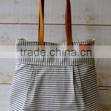 Pu Beach Bag Stripe Beach Tote Bag