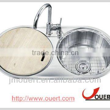 OF-8645A stainless steel topmount drainboard kitchen sink