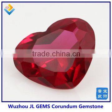 Created heart shape 5# red ruby Corundum