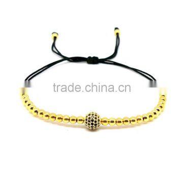 2016 Latest Unisex fashion bracelet Stainless Steel Bead Bracelet 7''