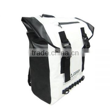 white waterproof dry backpack for school or sports