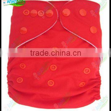 Free Shipping Red Double Row Snaps Suede Cloth Diaper