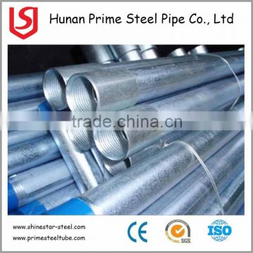 Hot-dipped Galvanized ERW Steel Pipe 33.7mm*2.6mm*6.5M