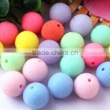 Wholesale Mixed Colorful 20mm chunky round bubblegum ball resin pastel seed rhinestone berry crystal loose beads for kids