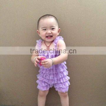 New arrival newborn rompers high quality baby girl romper wholesale pretty design ruffle romper