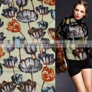 Flower designes of digital print cotton fabric textiles for girl dress