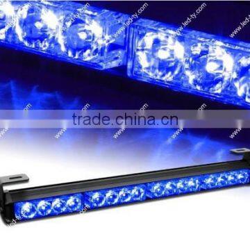 Blue 16 LED Car Emergency Traffic Advisor Hazard Flash Strobe Warning Light Bar