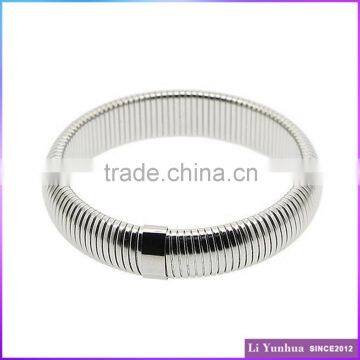 Wholesale stainless steel stretch bangle simple design wide men wire bangle design