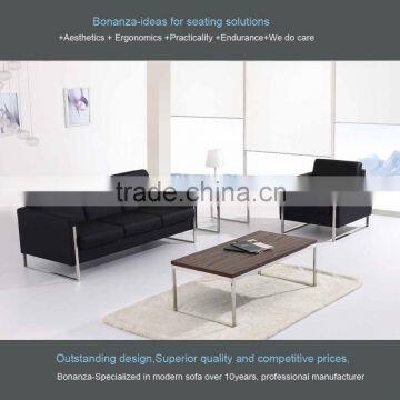 Europe design classic stainless steel commercial hotel furniture lobby sofa set 8060#