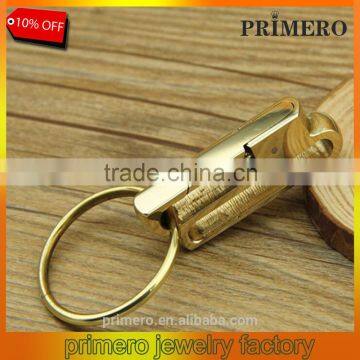 100%Brass Pants Buckle Waist Belt Clip Hanging Loops Keyring Key Chain