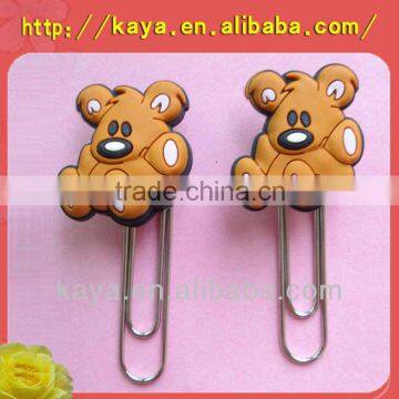 Stylish OEM promotional rubber animal paper clip