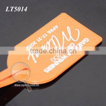 Orange Color Printing Logo Miami Souvenir Promotional Custom Leather Luggage Tags photo-6