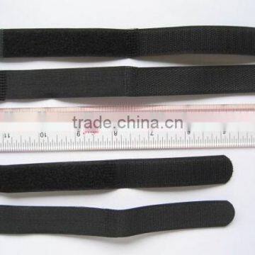 Customized adjustable hook and loop cable tie with buckle