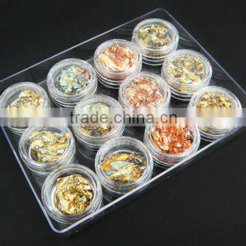 colorful foil\Gold Silver Foil for nail art 12 boxes