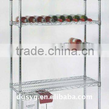 Wine wire shelving for hotel or kitchroom use