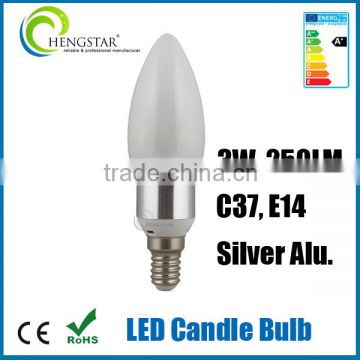 popular and cheap Silver/Gold smd 5630 e14 led candle bulb 5w