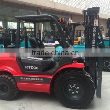 Factory Direct sale Goodsense Brand 3 ton 4WD Rough Terrain Forklift