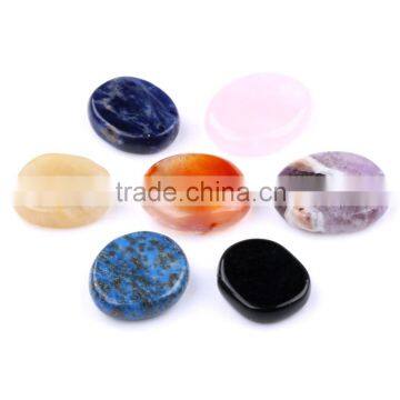 Bulk of 25*20*6mm Natural Agate Chakras Palm Stone Gifts