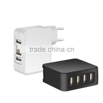 4 port USB wall charger,USB charger 4 port for New design