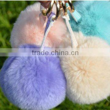 New Arrival Big Soft Rabbit Fur Ball Key Chain photo-4