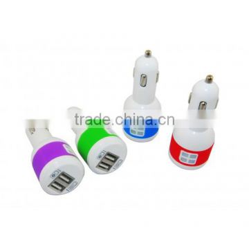 Latest Unique Design Colorful USB Car Charger for Smartphone/Tablet