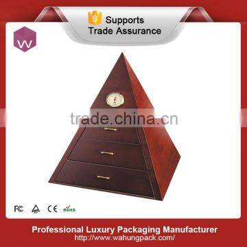 Black Large Empty Humidor Wood Cigar Box for Sale photo-3