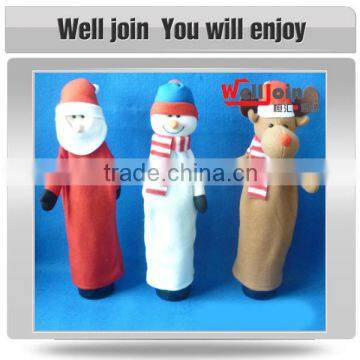 New type top sale christmas decoration fabric bottle holder