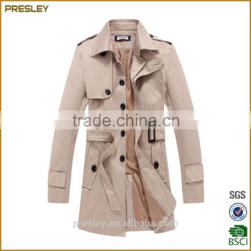 China Manufacturer Cheap Winter Men Button Breasted Long Coat Wholesale