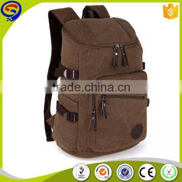 Strong High Quality Waterproof Leisure Leather Canvas Cotton Rucksack