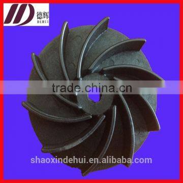 Black plastic water pump impeller