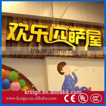 Wall mounted high brightness 3d led acrylic letter signs holder