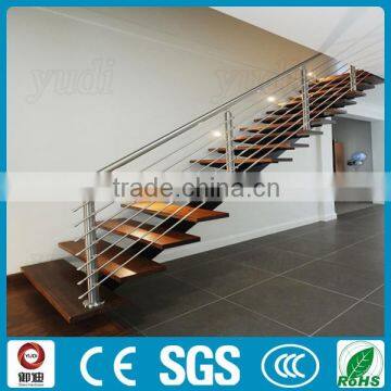 U Shape Modern Indoor Attic Prefab Metal Used Wood Stairs photo-6