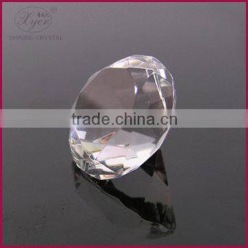 Transparent diamond crystal paperweight