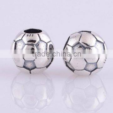 Authentic 925 Sterling Silver Football Charms Bead Women Jewelry DIY Fits European Style Bracelets& Necklaces photo-2