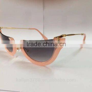 half frame metal temple various colors sunglasses