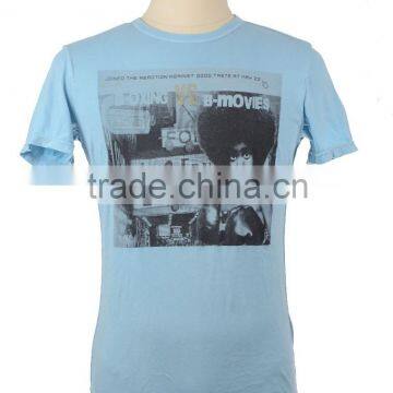 Blue cotton men t-shirt softextile