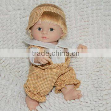 Lovely full body vinyl reborn baby doll 10 inch small vinyl doll