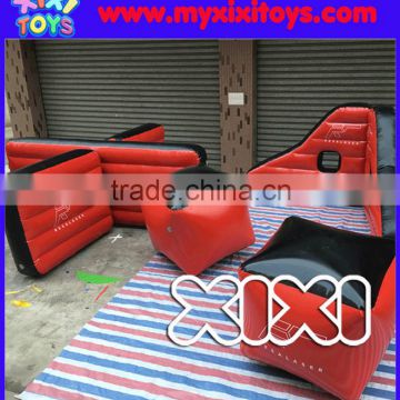 red black inflatable paintball bunkers for sale, T wall shape inflatable paintball bunkers