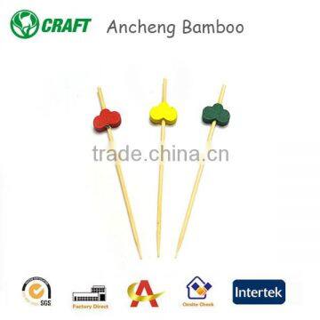 Factory Disposable Party Pick Bamboo Colorful Skewers