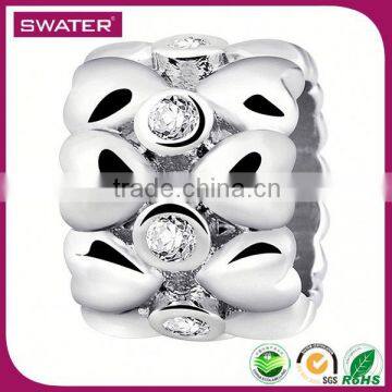 China Jewelry Wholesale Heart Sterling Silver Charms