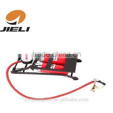 double cylinder high pressure foot pump for bike and car